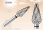 Preview: Diamantfräser Kegel grob geschlitzt klein 050 D-<5mm