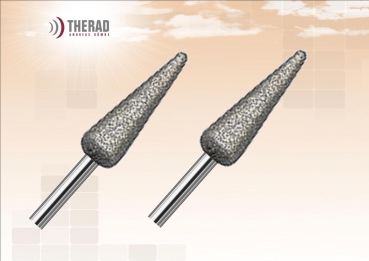 Diamantschleifer Kegel mittel lang Diabetik D-6mm